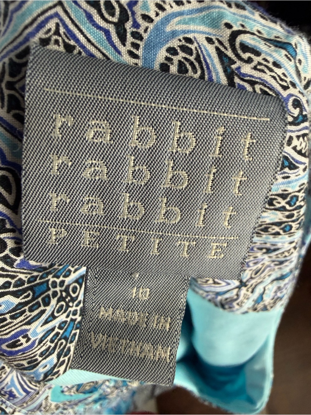 Rabbit Rabbit Rabbit Blue Geometric Sleeveless Dress - Picture 8 of 9